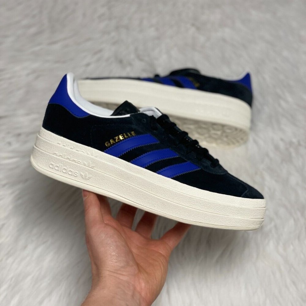 Adidas Originals Gazelle Bold Womens Low Top Athletic Shoe Black HQ4408 Sz 8